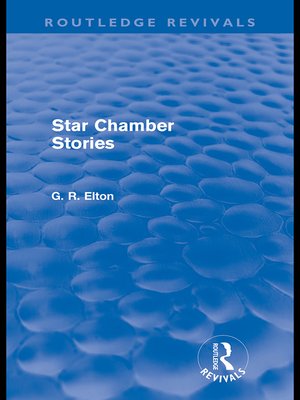 cover image of Star Chamber Stories (Routledge Revivals)